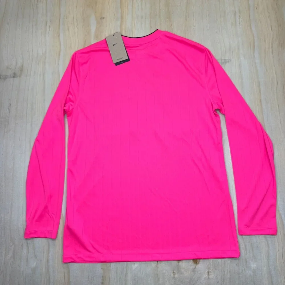 NEW Nike Dri-FIT Soccer Referee Jersey Shirt SLIM Fit Hyper Pink LG DH8027-645 - Picture 11 of 14